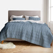 Box stitch - Pure Linen Quilt Sets-5
