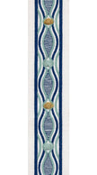 Wavy Pattern Cotton Canvas Trim | 2.5 Inch / 6.35cm Detailed Border Tape | By The Metre