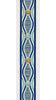 Wavy Pattern Cotton Canvas Trim | 2.5 Inch / 6.35cm Detailed Border Tape | By The Metre