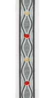 Wavy Pattern Cotton Canvas Trim | 2.5 Inch / 6.35cm Detailed Border Tape | By The Metre