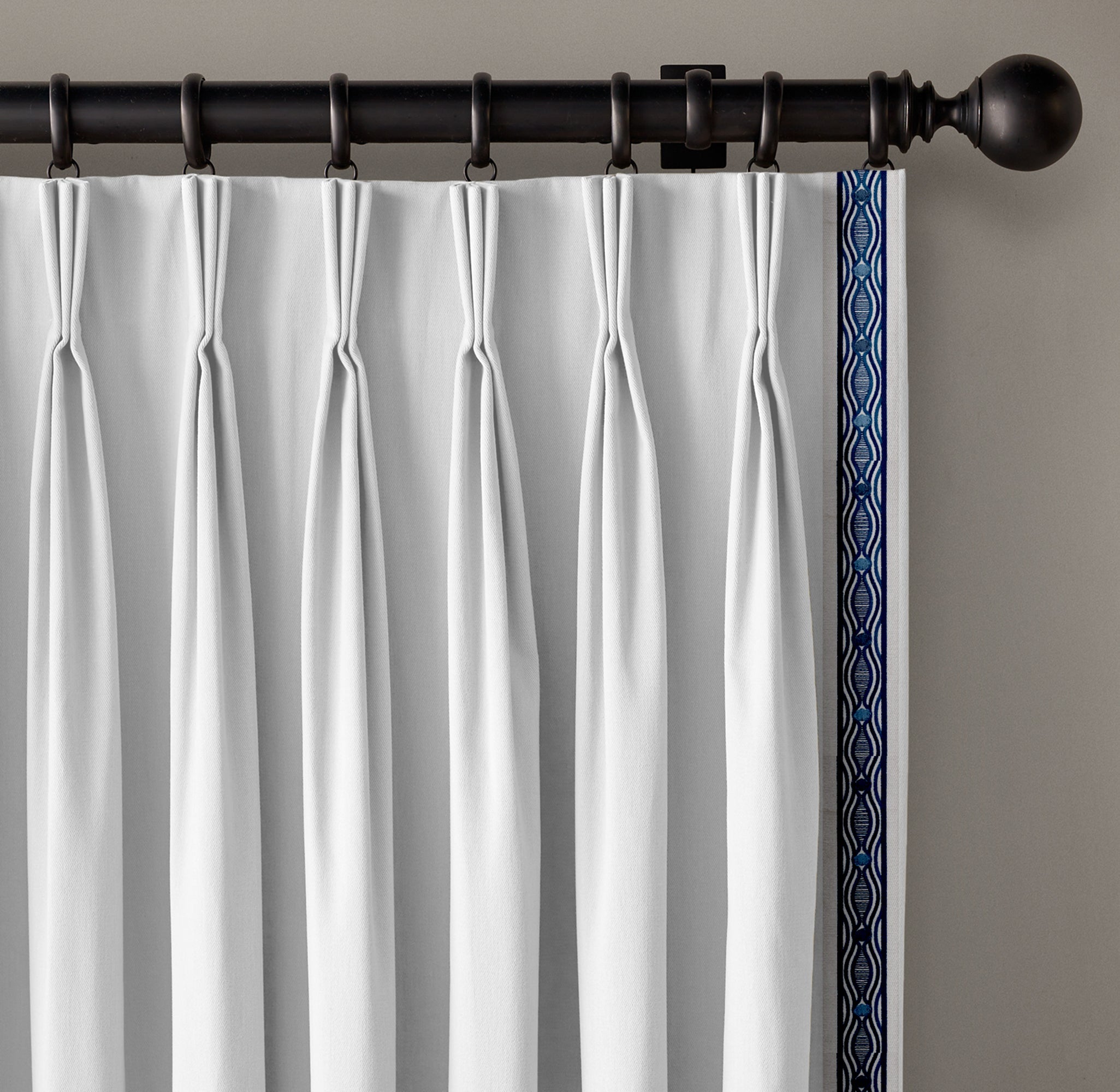Wavy Pattern Cotton Canvas Trim | 2.5 Inch / 6.35cm Detailed Border Tape | By The Metre
