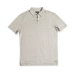 Linen Stripe Polo Shirt (Blue Slate)-0