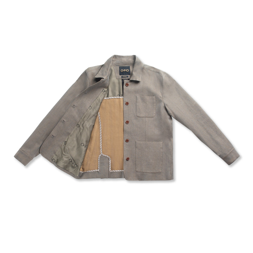Patch Pocket Task Jacket (Sandstone)-1