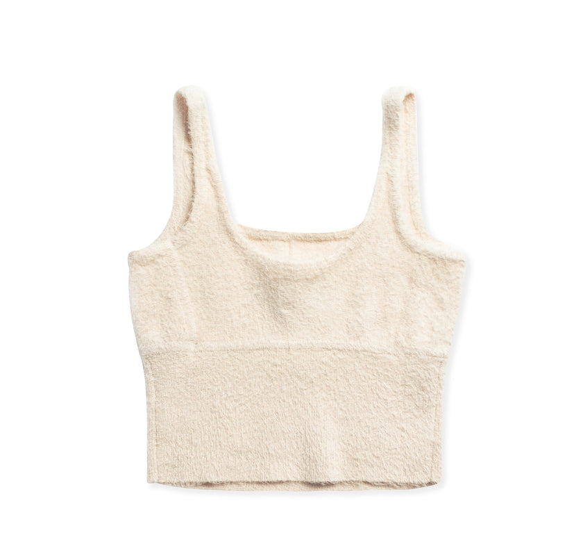 Brushed Teddy Sweater Tank-0