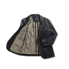 Cropped Sleeve Leather Blazer-1