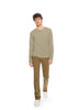 Long Sleeve Ribbed Cotton Crewneck (Laurel Heather)-2