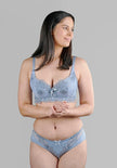 Ashley Embroidery Silk & Organic Cotton Supportive Plunge Bra-1