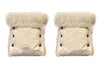 Waterproof Natural Wool Stroller Hand Muffs - White-0