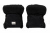 Waterproof Natural Sheepskin Stroller Hand Muffs - Black-0