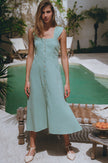 Mira Linen Midi Dress-0