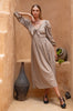 Narcisa Puff Sleeve Linen Dress-3