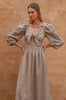Narcisa Puff Sleeve Linen Dress-0