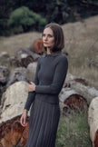 Wool Blend Pleated Skirt 25.5