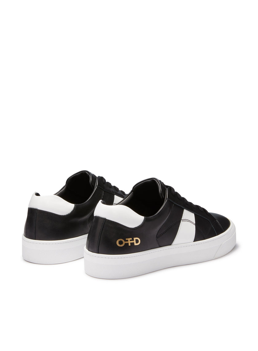 Leather Low-Top Sneaker (Black)-2
