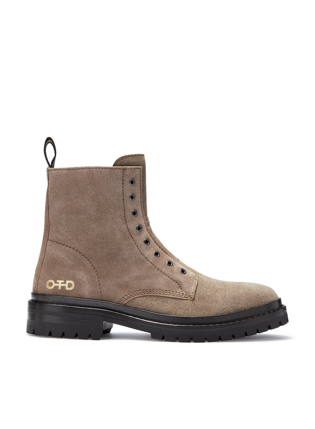 Laceless Suede Combat Boot-0