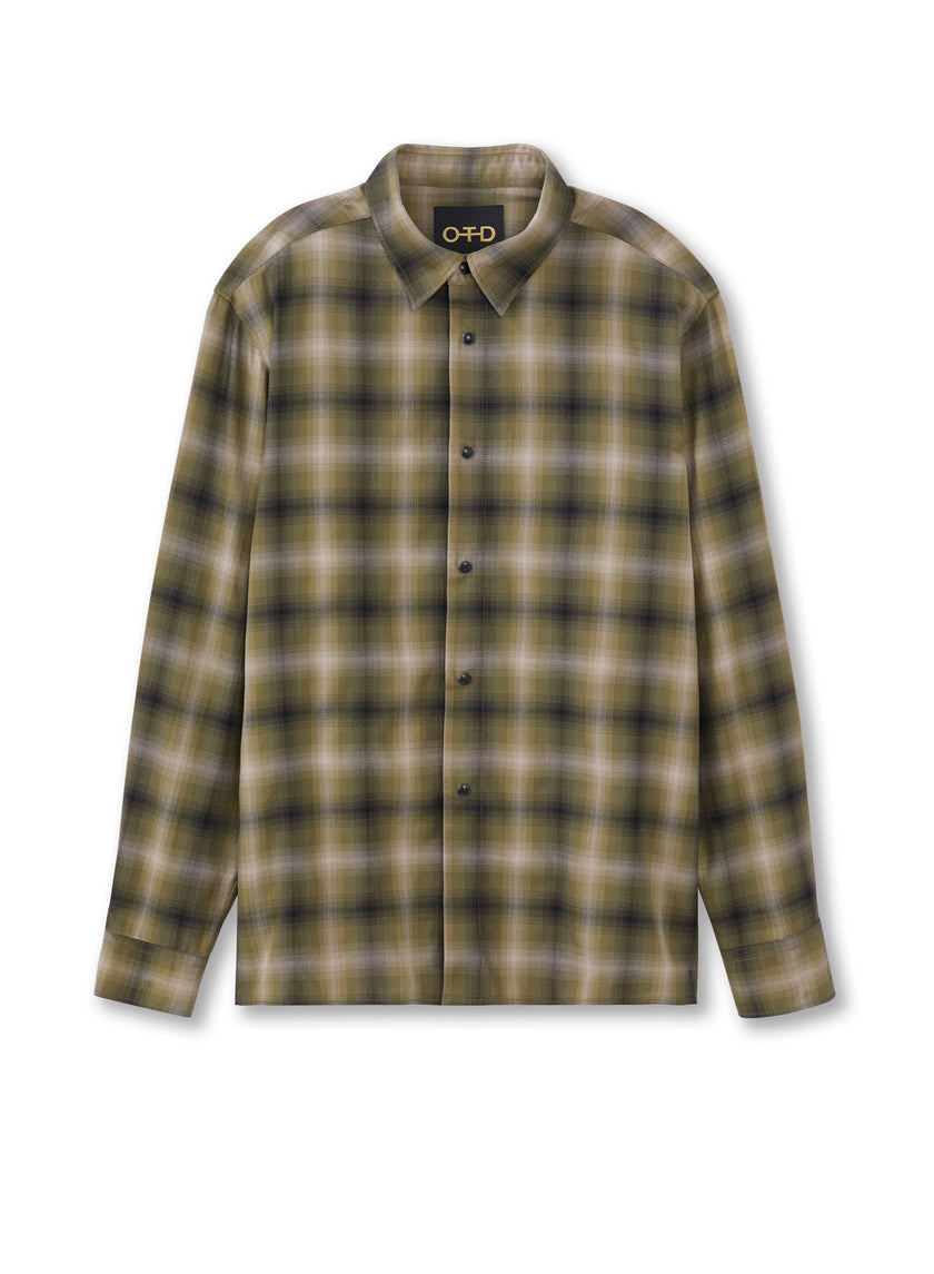 Checked Snap Button Shirt-0