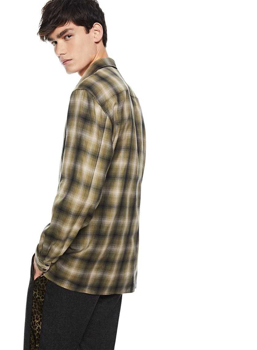 Checked Snap Button Shirt-4