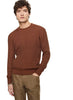 Ribbed Poor Boy Crewneck Sweater (Sepia Brown)-1
