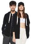 Cashmere-Blend Zipped Hoodie (Black)-3