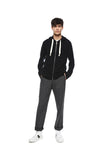 Cashmere-Blend Zipped Hoodie (Black)-4