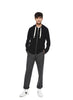 Cashmere-Blend Zipped Hoodie (Black)-4