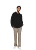Merino Wool Hoodie Sweater (Black)-2