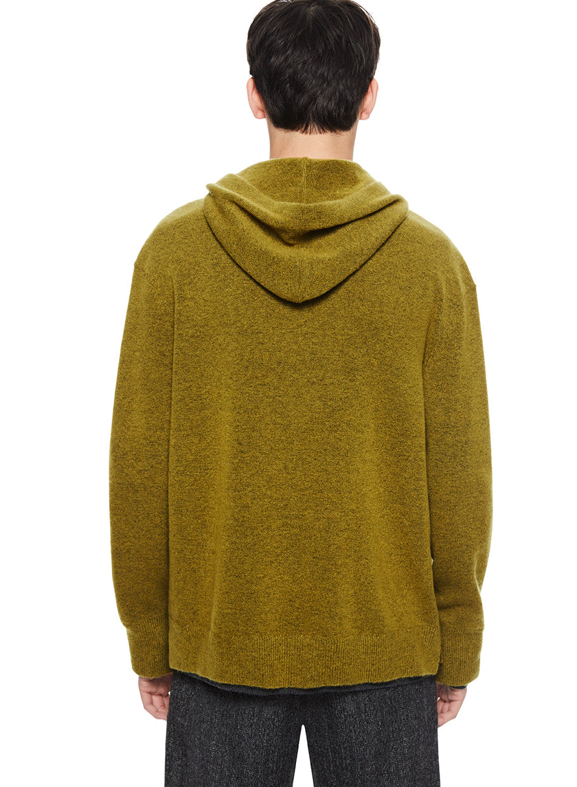 Merino Wool Hoodie Sweater (Green Envy)-3