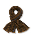 Multi-Striped Wool Scarf (Copper)-0
