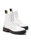 Laceless Leather Combat Boots (White)-1
