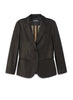 Cropped Sleeve Leather Blazer-0