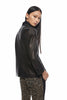 Cropped Sleeve Leather Blazer-3