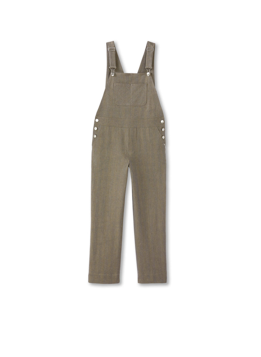 Shadow Stripe Overalls-0