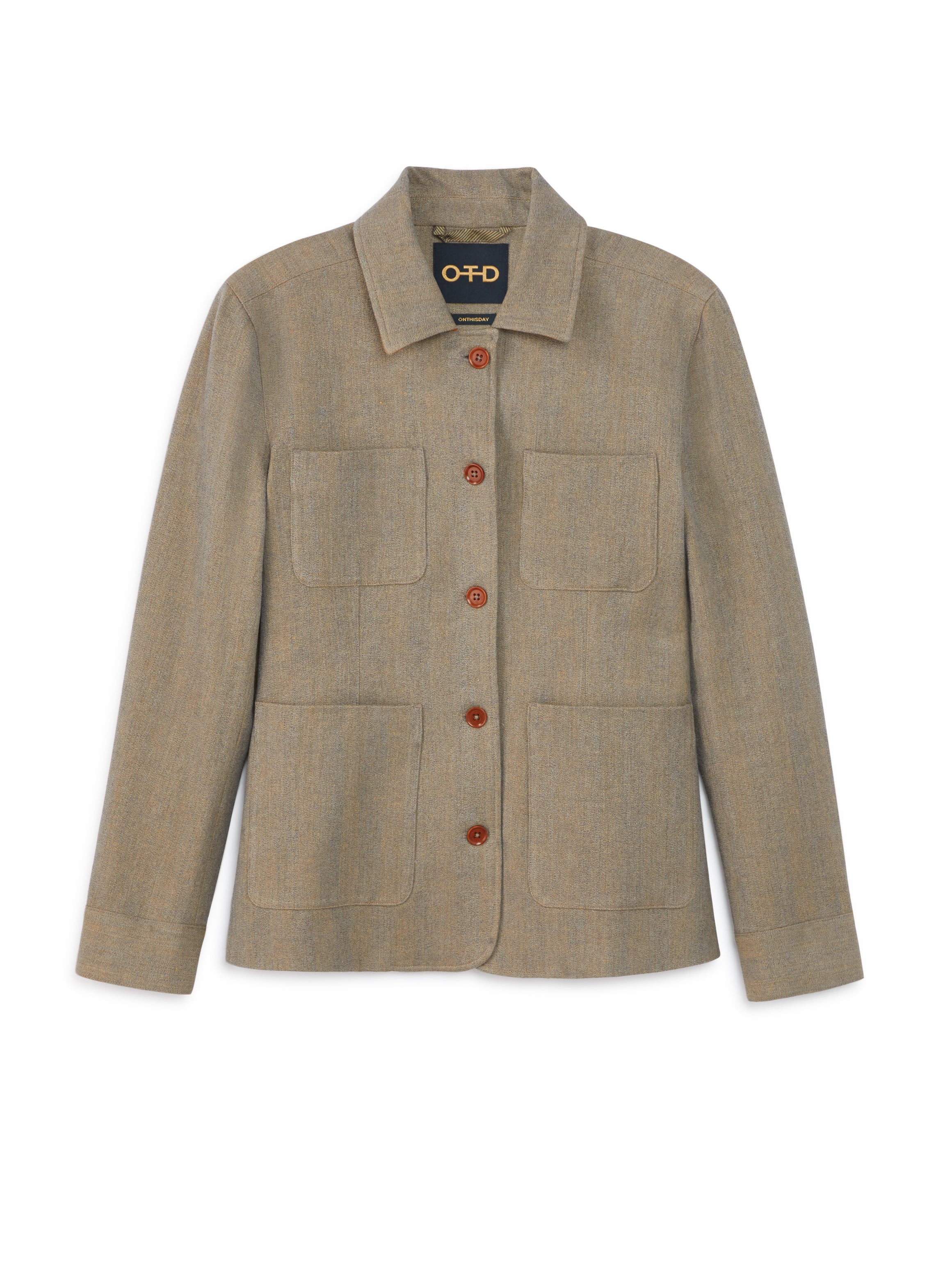 Patch Pocket Task Jacket (Sandstone)-0