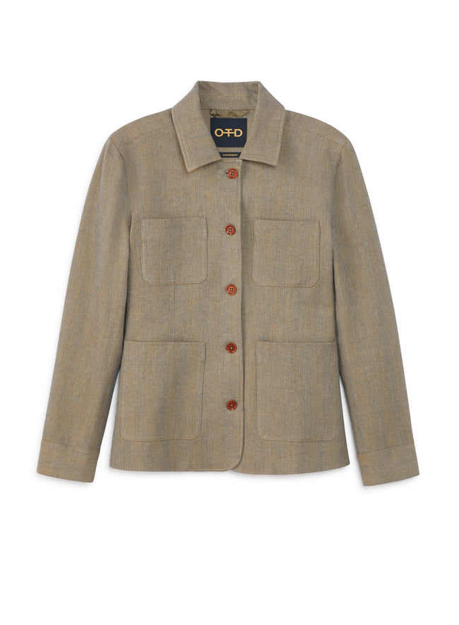 Patch Pocket Task Jacket (Sandstone)-0