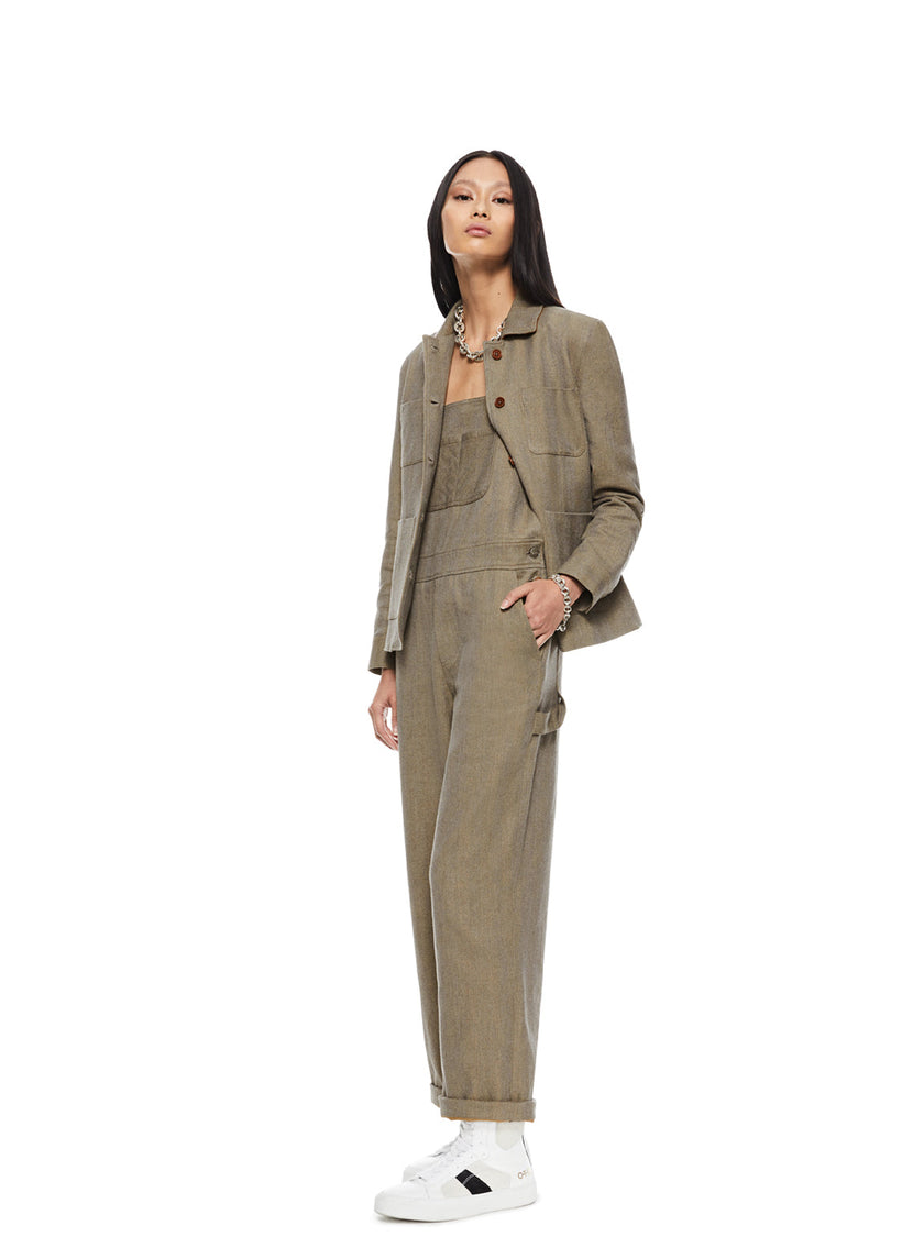 Patch Pocket Task Jacket (Sandstone)-2