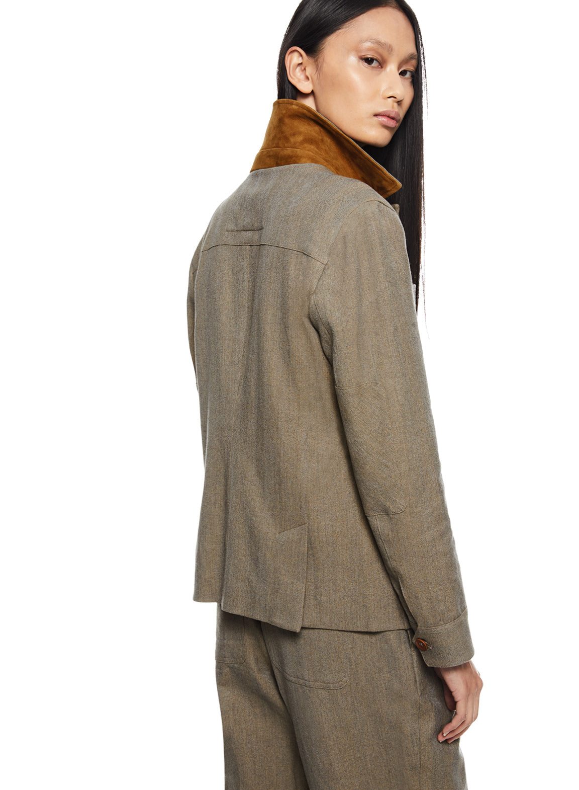 Patch Pocket Task Jacket (Sandstone)-3