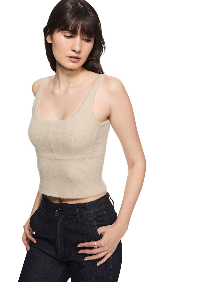 Brushed Teddy Sweater Tank-1