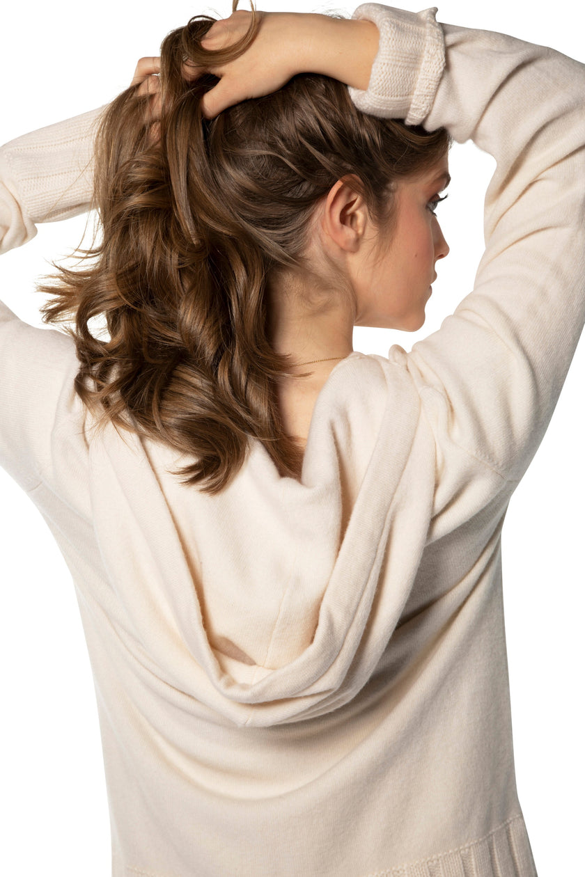Cashmere-Blend Zipped Hoodie (Ivory)-3