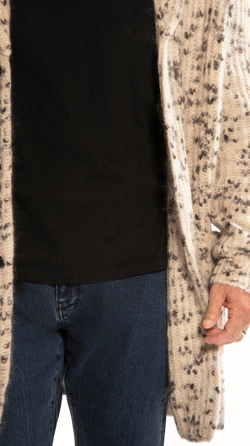 Mohair-Blend Sweater Coat-2