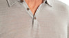 Linen Stripe Polo Shirt (Blue Slate)-3