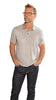 Linen Stripe Polo Shirt (Blue Slate)-1