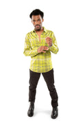 Plaid Long Sleeve Shirt-1