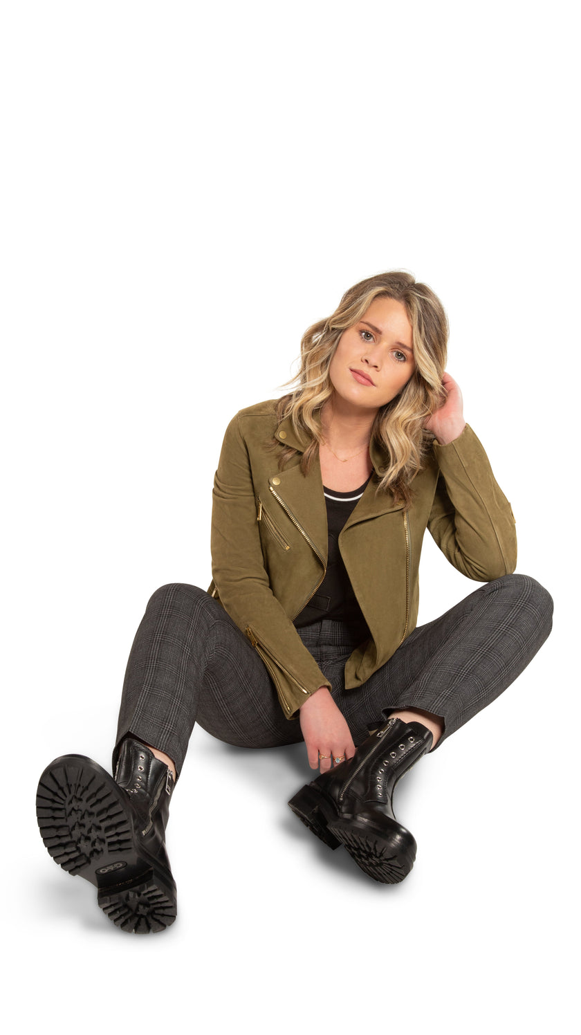 Laceless Leather Combat Boots (Black)-3