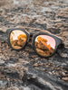 Rose Gold Bamboo Sunglasses | Black Frame, Polarized UV400 Unisex Shades