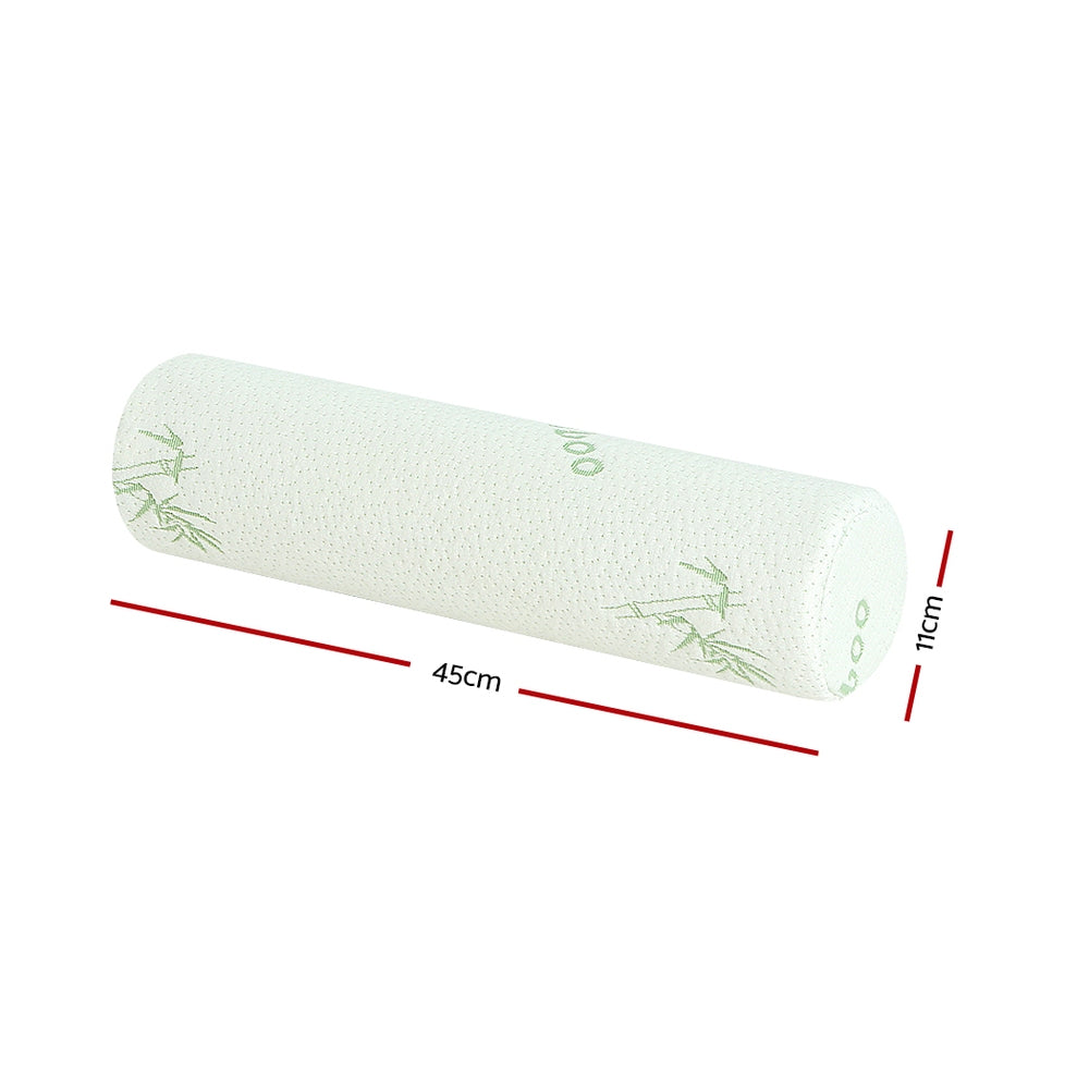 NNEDSZ Bedding Memory Foam Neck Roll Pillow Bamboo Cover