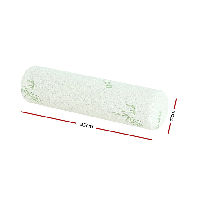NNEDSZ Bedding Memory Foam Neck Roll Pillow Bamboo Cover