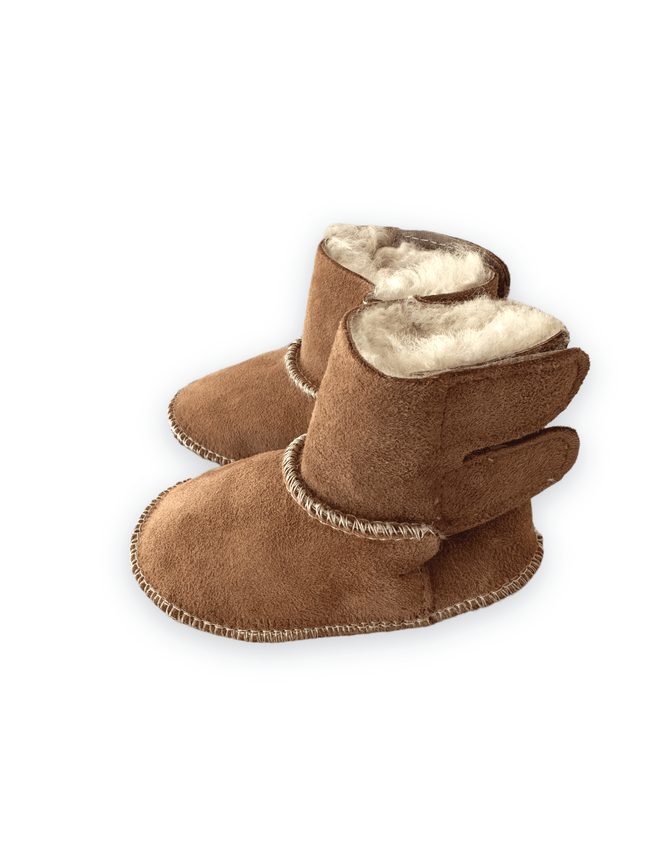 Beige Baby Natural Sheepskin Boots-1