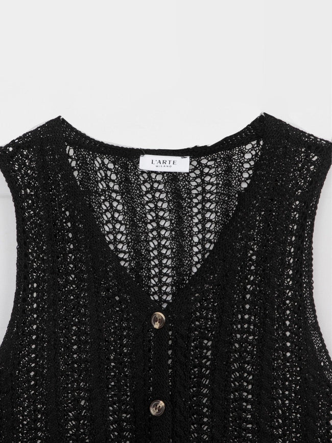Women's knitted vest-1