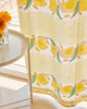 Yellow & Green Hand Block Printed Linen Curtains | Mango & Stripe Design