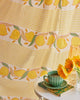 Yellow & Green Hand Block Printed Linen Curtains | Mango & Stripe Design